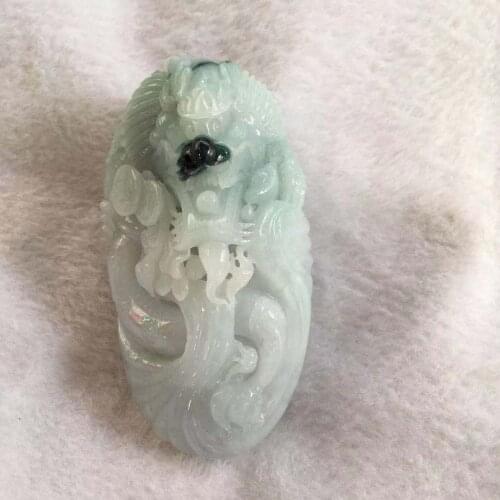 Natural 7A Myanmar jade Hand-Carved jade dragon green jade pendant jade necklace men women pendants jade jewelry