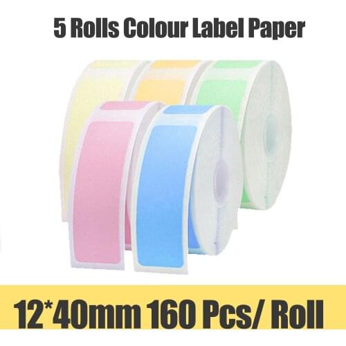 D11 Supermarket Waterproof Anti-Oil Tear-Resistant Price Label Pure Color Scratch-Resistant Label Paper Roll