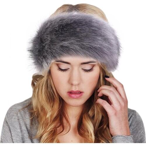 New Russian FOX Faux Fake Fur Hat Headband Winter Ear Warmer Earmuff Ski Cold Weather Caps
