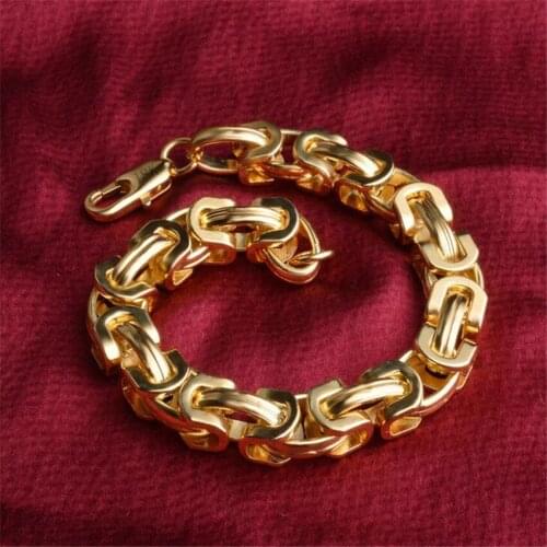 Wholesale 9MM Fashion Dubai Bangle Jewelry Gold Color Ethiopian Bracelet for Women Africa Arab Items18 K