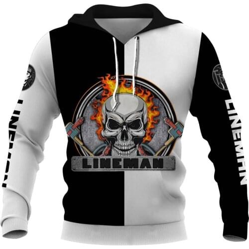 PLstar Cosmos 3DPrint Newest Lineman Work Job Unique Funny Men/Women Cozy Hrajuku Casual Streetwear Hoodies/Zip/Sweatshirt O-2