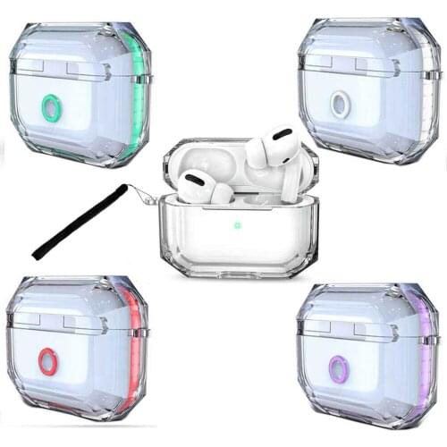 TPU Clear Case for Apple AirPods Pro Airpods 3 Charging Cover with keychain Rope