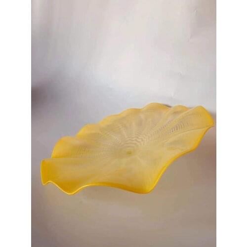 Hot Sale Handmade Blown Glass Art Flower Plates Elegant Tiffany Stained Glass Wall Lamps