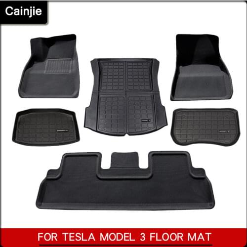 Foldable Car Rear Trunk Cargo Liner Boot Tray Cover Matt Mat Floor Carpet Kick Pad For Tesla Model 3