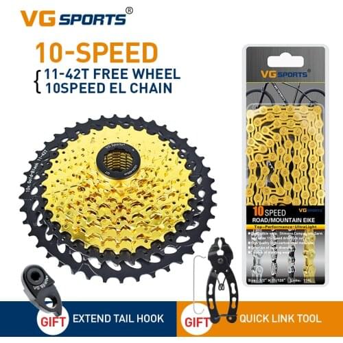 VG SPORTS 9 10 11 Speed Mountain Bike Cassette Freewheel 11S MTB Bike Cassette Sprocket 40T/42T/46T/50T/52T+Bike Chain Tool Set