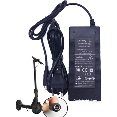42V 2A Electric Scooter Charger Adapter for Xiaomi Scooter Mijia M365 Ninebot ES1 ES2 ES4 Scooter Parts Kickscooter Charger