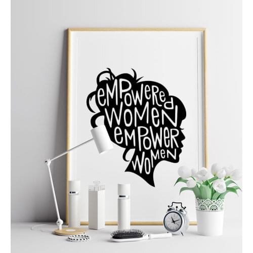 Empowered Women Nordic Poster Quote Canvas Painting Wall Art Pictures For Living Room Modern Decorative Prints On The Wall