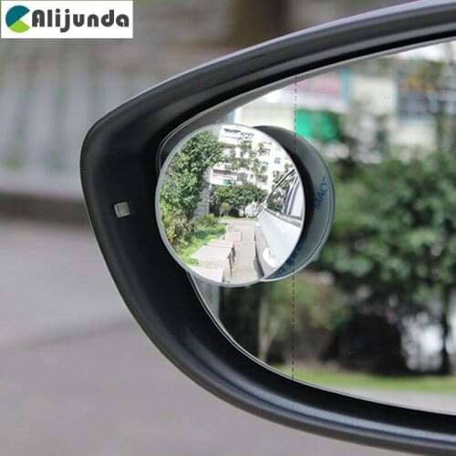 2 Pcs 360 Degrees Frameless Rear view mirror blind spot small round mirror for Mitsubishi ASX/Outlander/Lancer Evolution