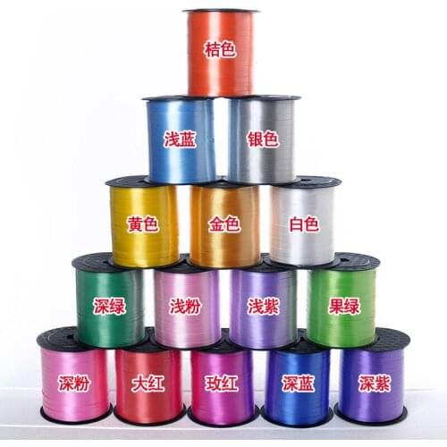 250Yards/Lot 5mm Balloon Cable Ties Plastic Ribbon For Wedding Party Home Handmade Gift Christmas Decoration Colored Ribbon