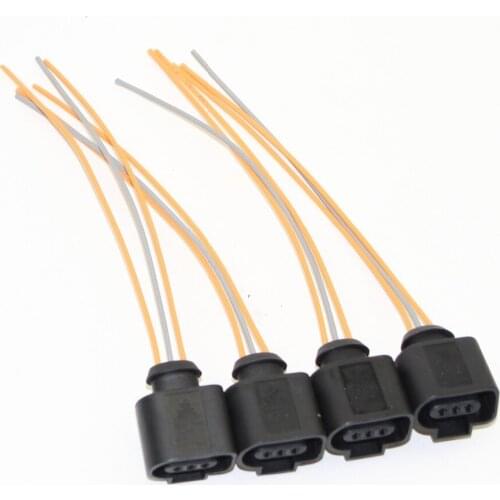 4Pcs Air Conditioning Pressure Sensor Plug Cable Harness For A3 TT VW Bora Touran Sharan Passat Jetta Seat Altea 3B0 973 703 G