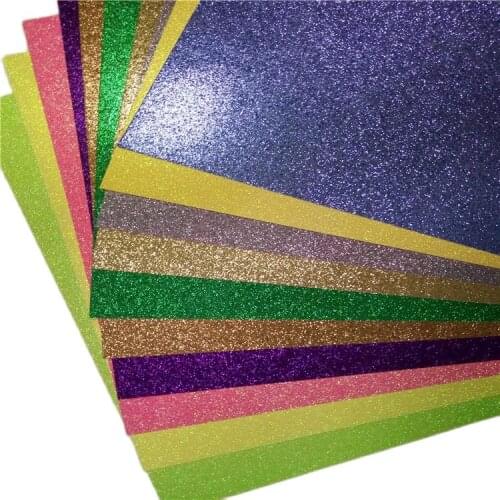 50 Pieces 12 Inch Glitter Craft Paper Handmade Scrapbook Paper For Decoration 300gsm Glitter Card Paper