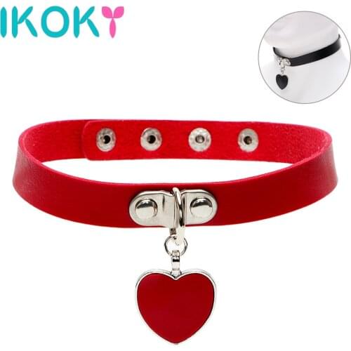IKOKY SM Bondage Spike Rivet Buckle Collar Sex Toys for Couple Slave Restraints for Women Fetish Adjustable Adult Games Roleplay