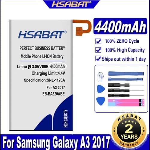 HSABAT 4200mAh EB-BA320ABE Battery for Samsung Galaxy A3 2017 A320F SC-04J SGH-N417 A320 A320FL A320Y