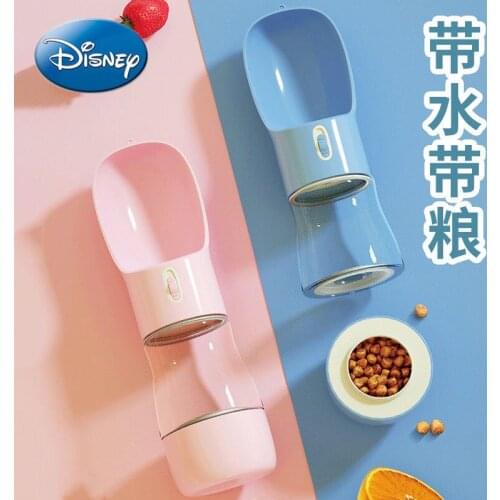 Disney Walk The Dog Out Kettle Dog Drinker Portable Water Cup Feeding Water Outdoor Products Pet Accompanying Water Food Cup