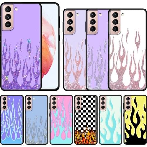 Flam Fire Art Phone Case For Samsung Galaxy SS20 S21 FE Ultra S10 Lite S9 S8 Plus S10E S7 Edge Soft Silicone Coque