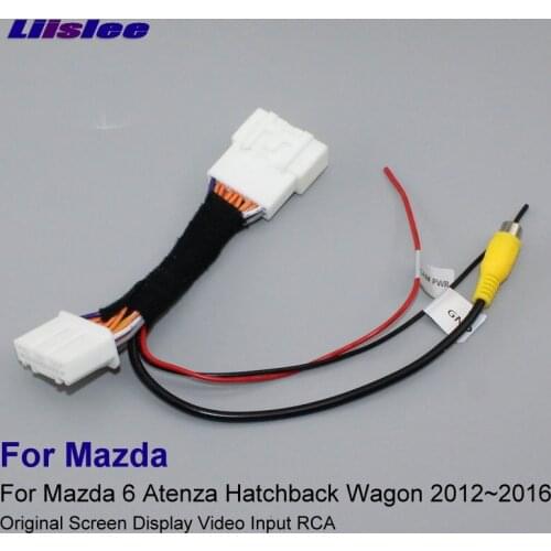 For Mazda 6 Atenza Hatchback Wagon 2012-2016 Rear View Camera Original Video Input Switch RCA Adapter Wire Cable