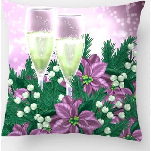 Purple Poinsettia And Champagne Winter Flowers Throw Pillow Case Decorative Cushion Cover Pillowcase Customize Gift By Lvsure