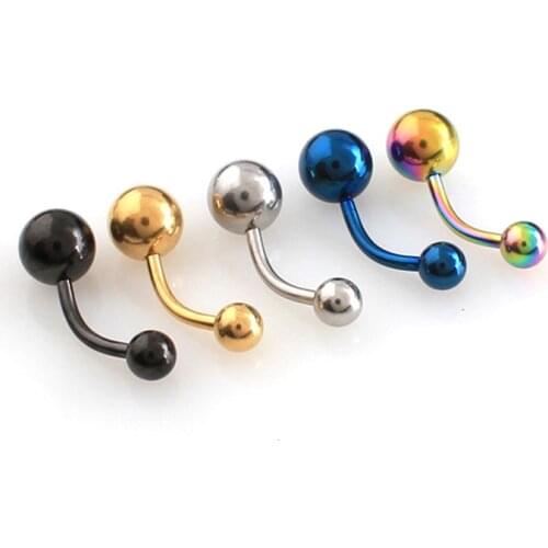 Alisouy 1 piece Stainless Steel Titanium Belly button rings piercing body jewelry ombligo nombril Belly Bars Belly Rings