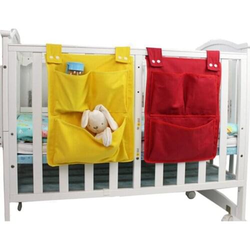 Cartoon Rooms Nursery Hanging Storage Bag Diaper Pocket For Newborn Crib Bedding Set Baby Cot Bed Crib Organizer Toy 35x45cm