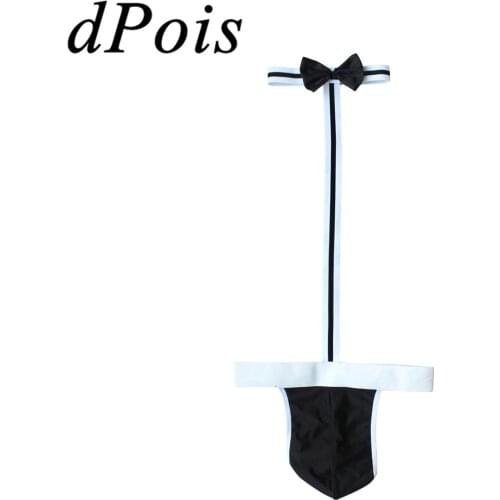 Men Halter Neck Minimal Mini Swimwear Micro Bikini Swimsuit Male G-String Homme Mankini Thong Underwear Swimming Bathing Suit