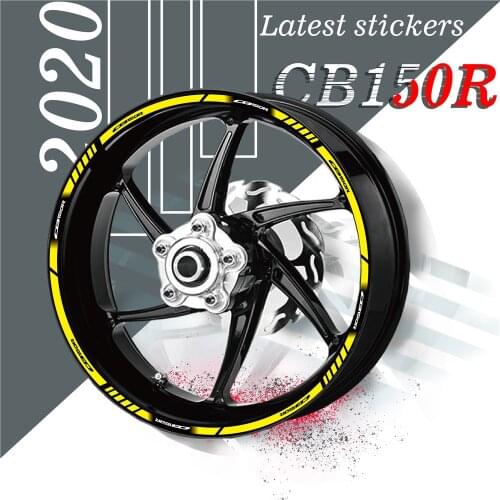 Motorcycle tyre Sticker Custom wheel reflective decoration Moto inner tire stickers decals For HONDA CB150R cb150r cb 150r