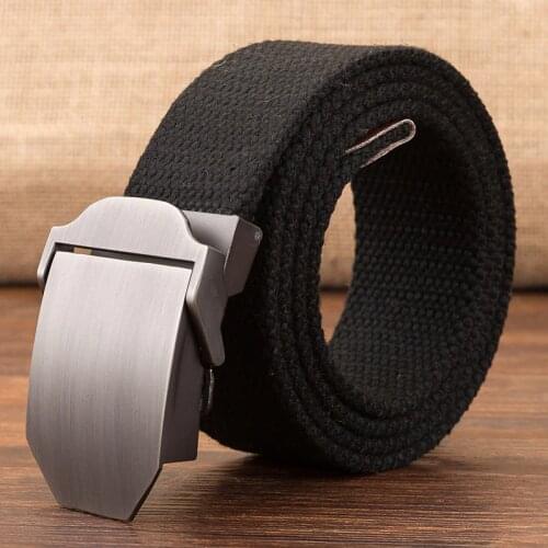 Wholesale 110cm custom 160cm blank plate buckle CANVAS tape no logo outdoor web canvas belt