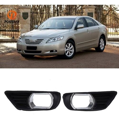 POSSBAY Car Front Lower Bumper Fog Grilles Fit for Toyota Camry XV40 2007-2009 Pre-facelift Auto Accessories Foglamp Hood Grills