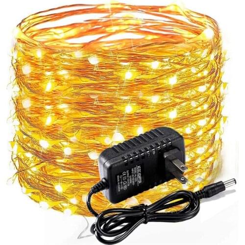 20/30/50/100M Plug in Christmas String Light Outdoor Copper Wire Fairy Garland Light For Party Wedding Holiday Tree Decor