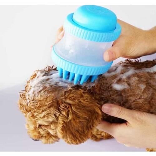 Pet dog cleaning supplies pools cat bath supplies Bath brush for cleaning hair silicone material Store bath liquid Massage brush