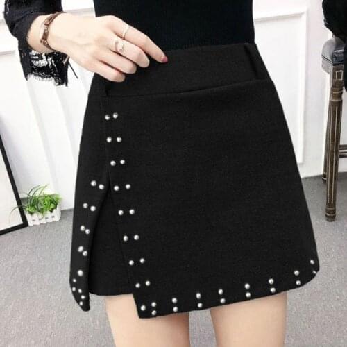 Shorts Women Shorts Womens Autumn And Winter Loose High Waist Woolen Culottes Hot Pants Womens Ropa Mujer