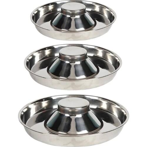 Large Capacity Cat Dog Bowl Feeder Stainless Steel Slow Feeder Pet Bowls Outdoor Training Food Container for Small Large Dogs