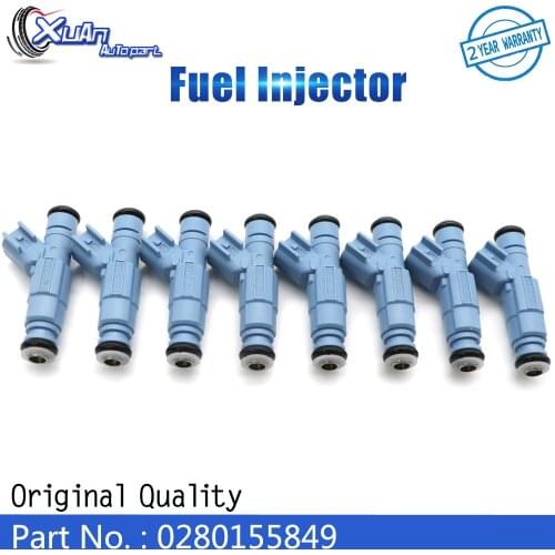 XUAN 8pcs Car Fuel Injectors Nozzle 0280155849 for Dodge Dakota Durango Ram 1500 Jeep Grand Cherokee Commander 4.7L 53032145AA