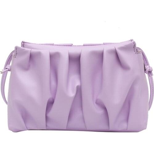 Cloud Female Hand Bag 2020 Summer New Style Folded Small Square Bag Womens Fashion Shoulder Crossbody Bag Womens Korean Totes