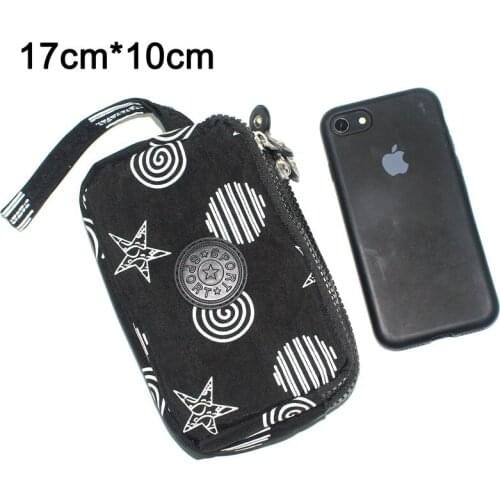 Lady Purses Moneybags Flower Coin Purse Clutch Wristlet Handbag Girls Wallet Burse billfold 3Zippers Women Wallet Canvas Fabric