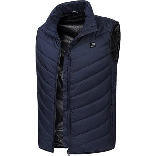 Smart Heated Vests Outdoor Sport Washable Autumn Winter Male USB Electric Thermal Warm Heated Jacket For Fishing Hunting Hiking