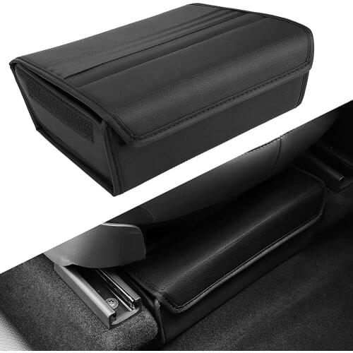 1 Piece For Tesla Model Y Under Front Seat Storage Box PU Leather Organizer Box Car Modification Interior Accessories