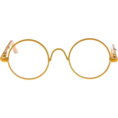 10 Colors Round Metal Frame Clear Lens Glasses for 12 Inch Dolls