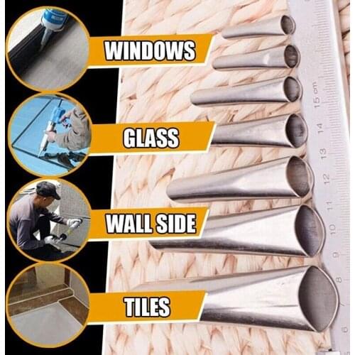 14 Pcs Caulking Tools Caulk Nozzle Applicator Caulking Epoxy Piston Nozzle Accessories Silicone Sealant Nozzle