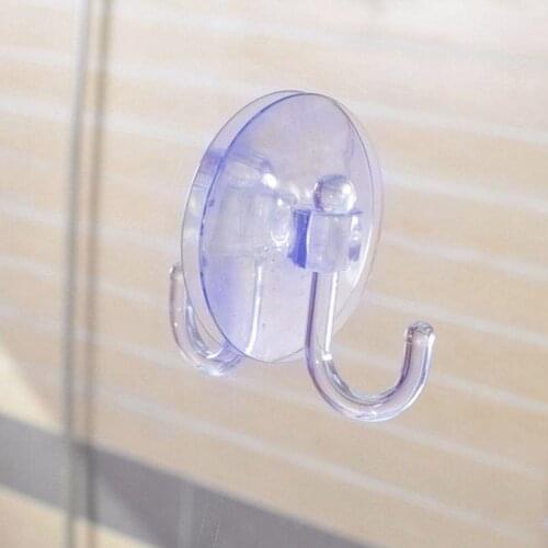 5Pcs Bathroom Transparent Strong Suction Cup Hook Ring Kitchen Wall Hangers Vacuum Sucker Clear Sucker Hook Ups