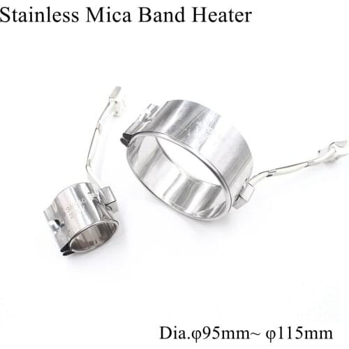 105mm 110mm 115mm 120mm 125mm 130mm 220V Mica Band Heater Stainless Steel Electric Industrial Injected Mould Heating Element