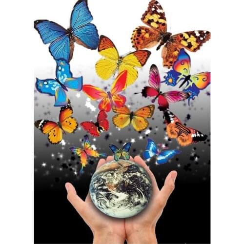 5D DIY Diamond Painting Full Square/Round Animal Butterfly Cross stitch Kit Mosaic Rhinestones Diamond Embroidery DFL103