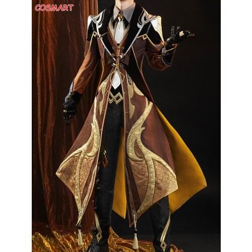 Anime Genshin Impact Zhongli Game Suit Uniform Zhong Li Cosplay Costume Halloween Party Outfit For Men 2020 NEW