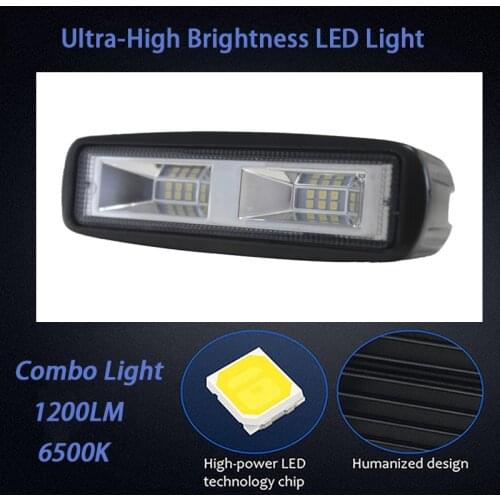 Car Light Assembly Led Work Lights Off Road 18W Spot Flood Beam Led Light Bar 1170LM 6500K Super Bright Light For Trucks Car SUV