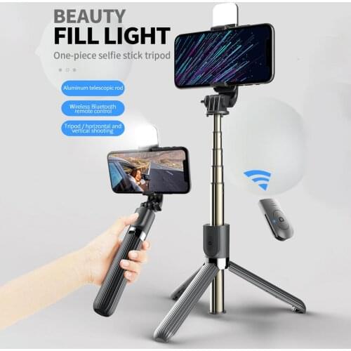 Bluetooth Selfie Stick 360 Rotation Fill Light Bracket Tripod Mobile Phone Accessories Cellphone Grip Holder Stand Drop Shipping