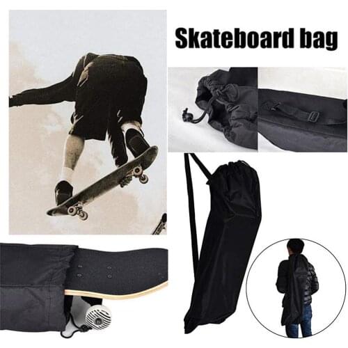 2PCS Black 31 Inch Skateboard Bag Portable Wear Resistant Shoulder Bag Skateboarding Supplie Skateboard Oxford Cloth Cover Bag