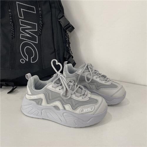 Plus Size 41 42 Womens Casual Sneakers Fashion Height Increased Womens Platform Sneakers Trendy Chunky Shoes Couple Sneakers