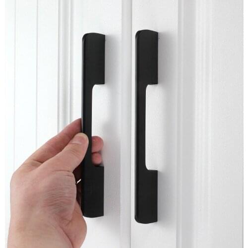 Cabinet Pull Square Furniture Handle Stainless Steel Kitchen Door Knobs Cupboard Wardrobe Drawer Pulls