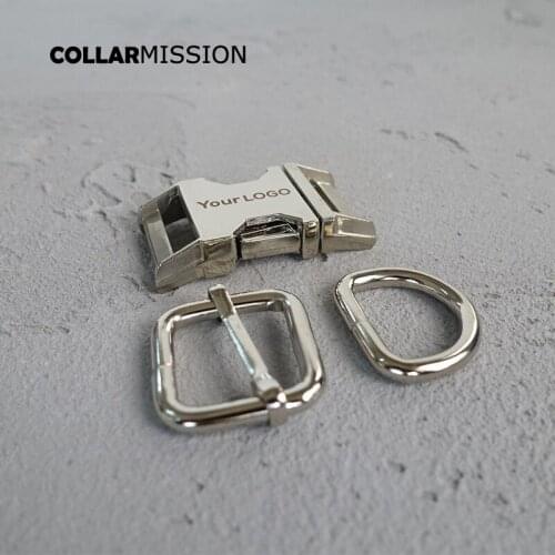 Metal buckle+adjust buckle+D ring/set) 20mm environmental engraved buckle, We provide laser engraving service customize LOGO