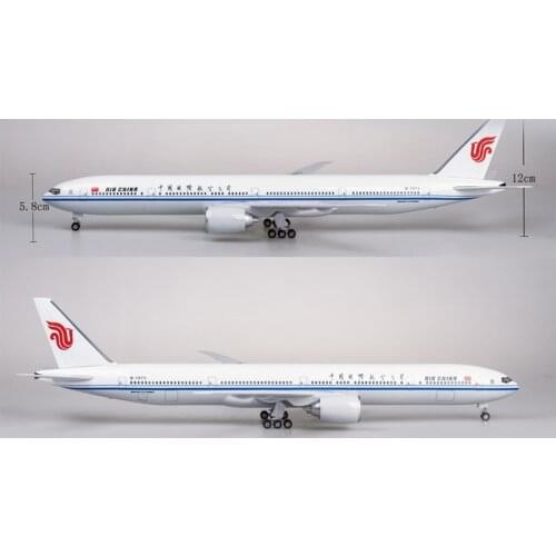 JASON TUTU 47cm Resin Diecast 1/150 Scale China International Air Boeing b777 Airplane Model Plane with Light & Wheel Aircraft