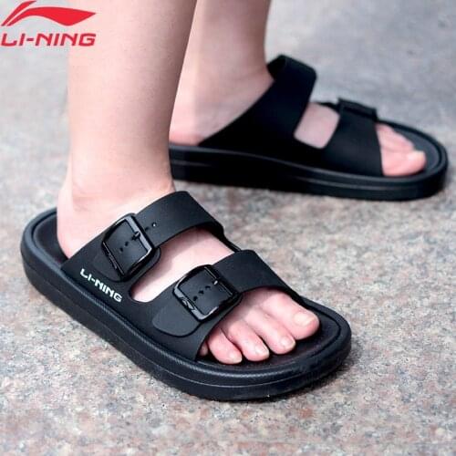 Li-Ning Men CLAP Beach and Outdoor Sandals Breathable Stylish Slippers LiNing Light Leisure Sneakers Sport Shoes AGAP005 SAMJ19